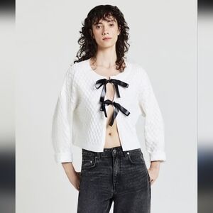 Luna Ivy Bow Caridgan NWT Size Small